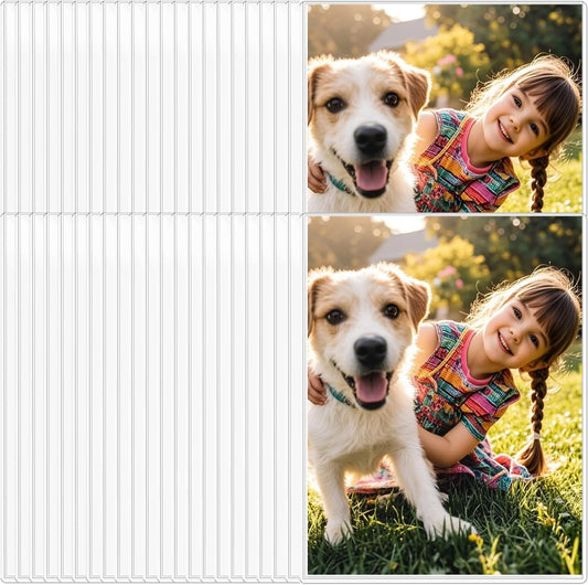 50PCS 5" x 7" Clear Rigid Card Sleeves – Waterproof Hard Plastic Protectors for Postcards, Prints, Photos, Trading & Sports Cards – Top Load Jumbo Sheet Holders