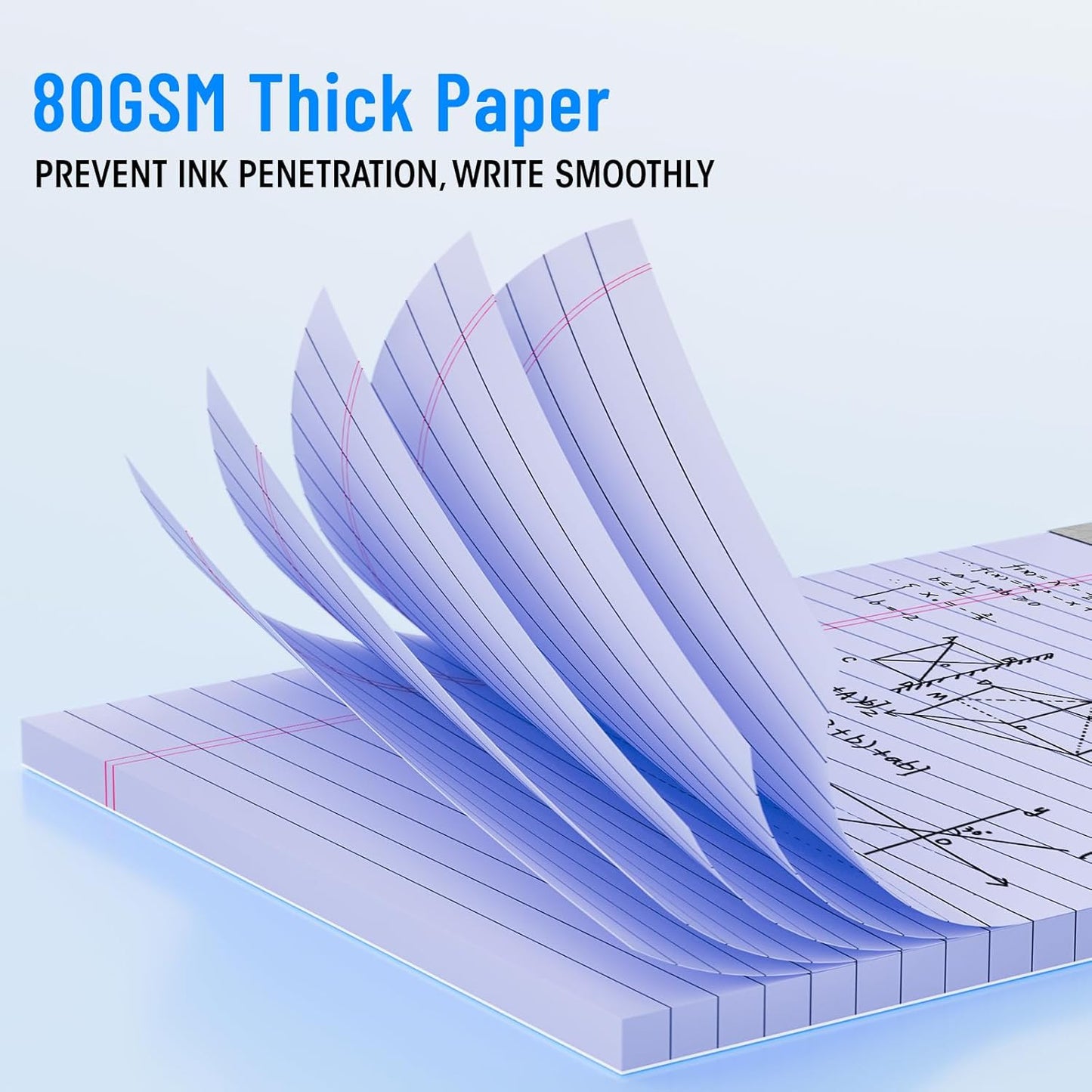 12pcs Legal Pads 8.5 x 11, Notepads 8.5 x 11 Inch, Color Note Pads Clear Print Writing Pads of Paper, Memo Pads , Perforate Legal Notepads Paper , Wide Ruled Lined with Sturdy Back,30 Sheets/Pack