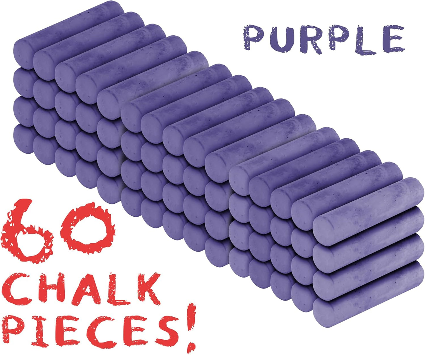 Kid Made Modern 60 Count Pack of Sidewalk Chalk – Purple