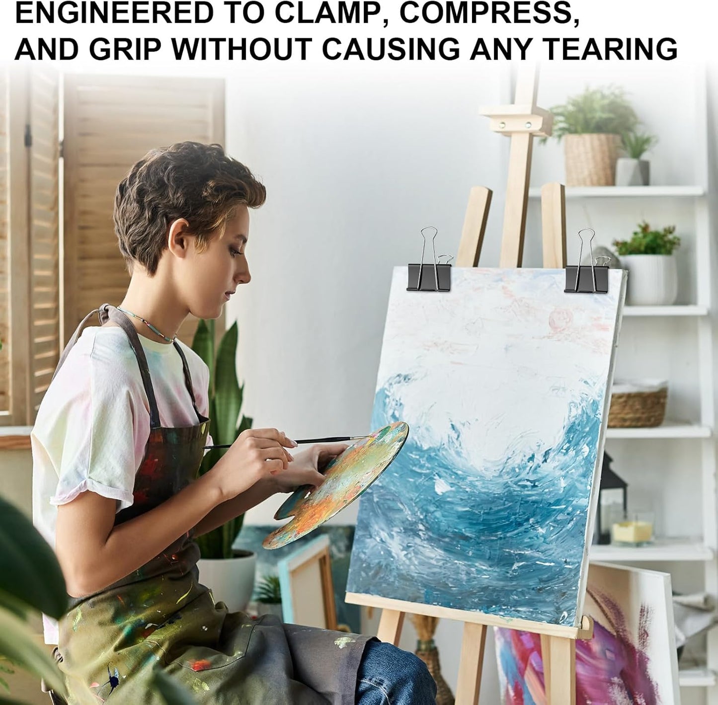 48 Pack Extra Large Binder Clips 3 Inch Metal Jumbo Binder Clips Black Big Paper Clamps for Teachers, Students, Office, Home, School Supplies