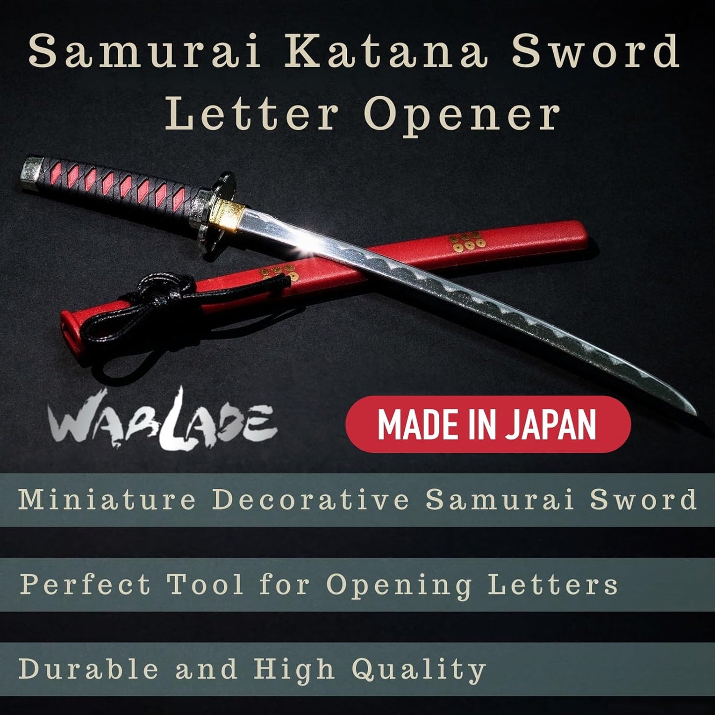 Mini Japanese Samurai Katana Sword Paper Knife Letter Opener 8.3 inch Made in JAPAN (Sanada Yukimura)