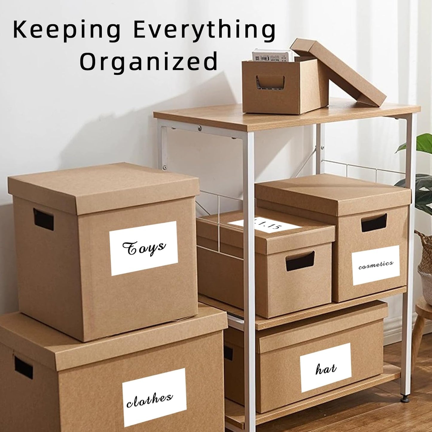 4×6 Inch White Removable Thermal Labels,Waterproof Thermal Label Stickers,200 Sheets per Roll with Perforated Lines