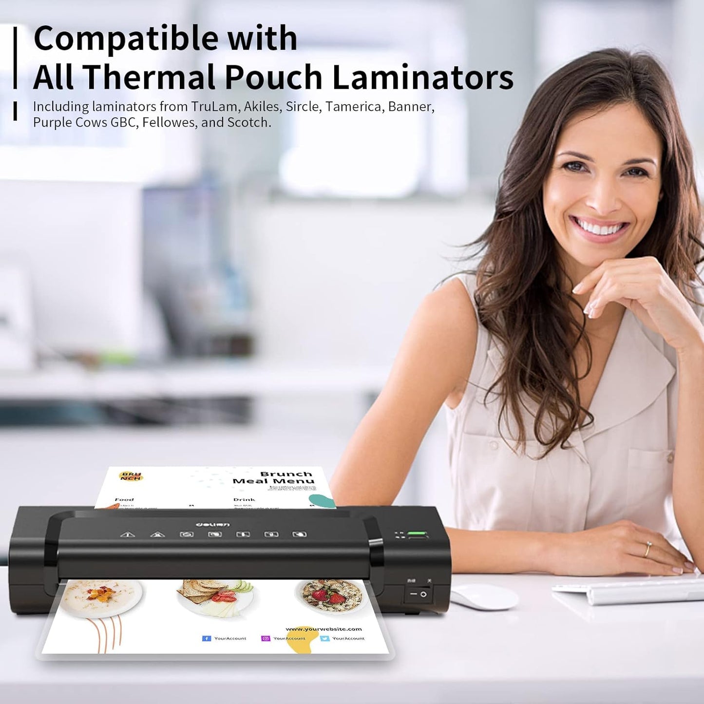 3 mil Thermal Laminating Sheets 30 Packs, 9” x 11.5” Clear Laminating Pouches Holds 8.5 x 11 Inch Sheet, Letter Size Lamination Paper for Laminator - Rounded Corner