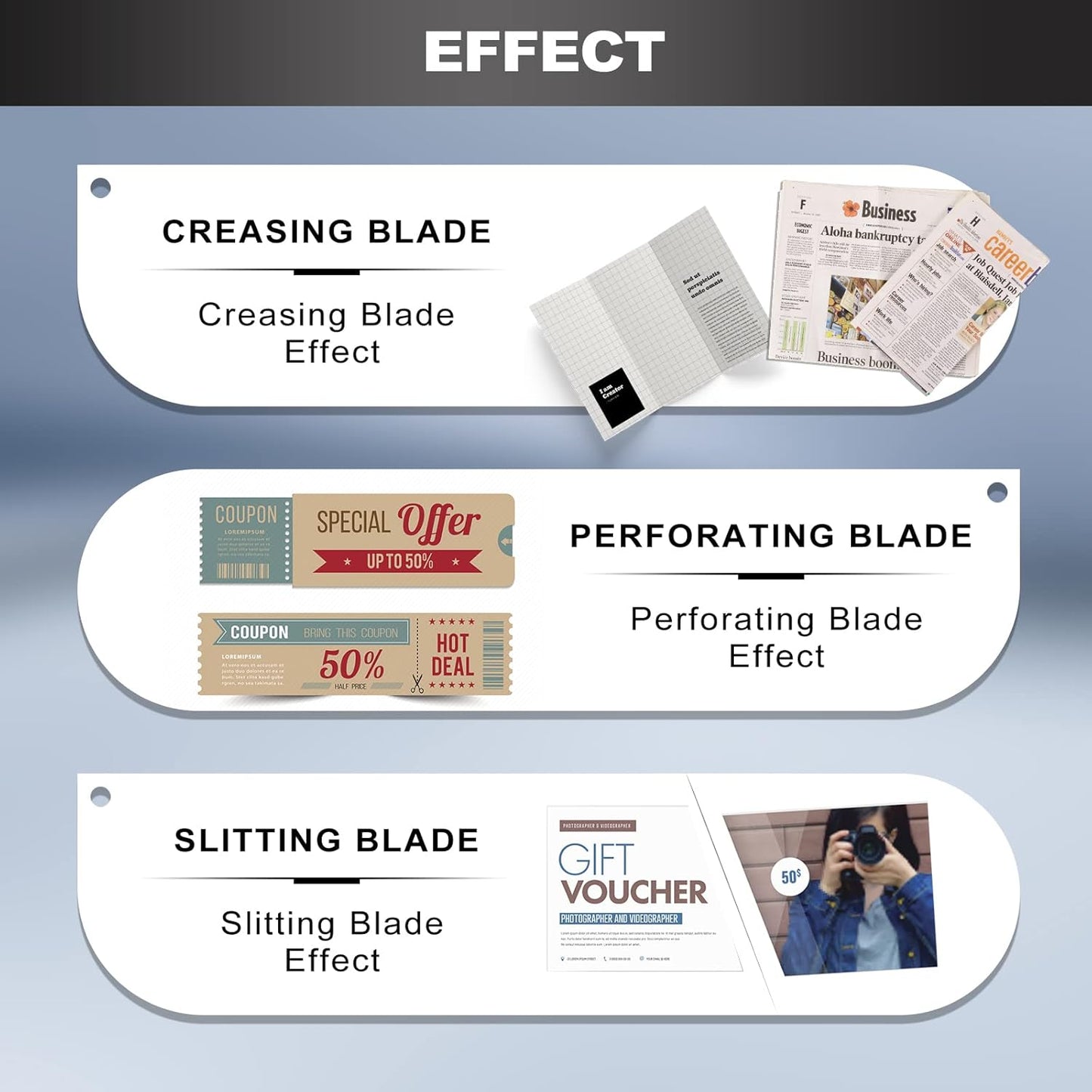 Mxmoonant 3-in-1 Electric Creasing Machine 18 1/2"(470mm) Paper Creaser Scorer Perforator Cutter for Cards Invitations Tickets 110V