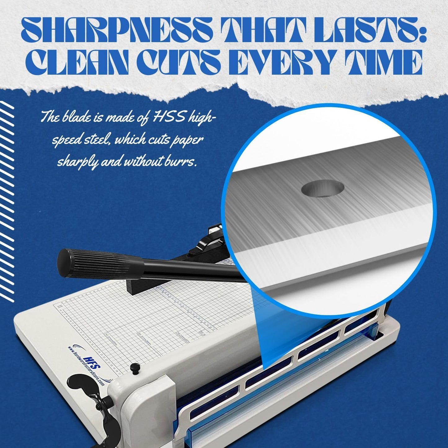 Flexzion Guillotine Blade Replacement 20 inch A3 - Heavy Duty Steel Trimmer Blade for Professional Industrial Guillotine Stack A3 Desktop Paper Cutter, 400 Sheets