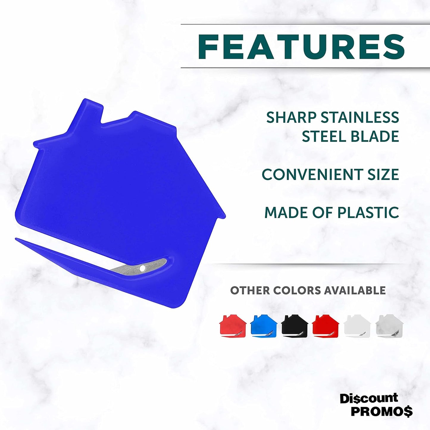 House Letter Openers Set of 10, Bulk Pack - Perfect for Home or Office - Blue