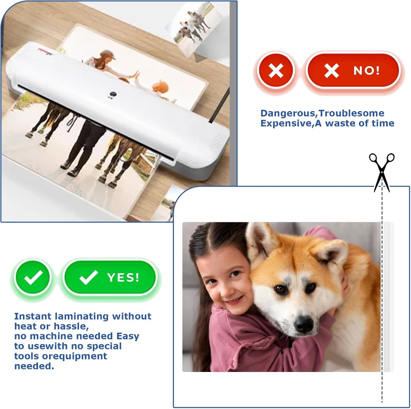 50 Sheets Self Seal Laminating Pouches 4x6 Self Adhesive Laminating Sheet No Heat No Laminating Machine Needed for Photos Index Cards