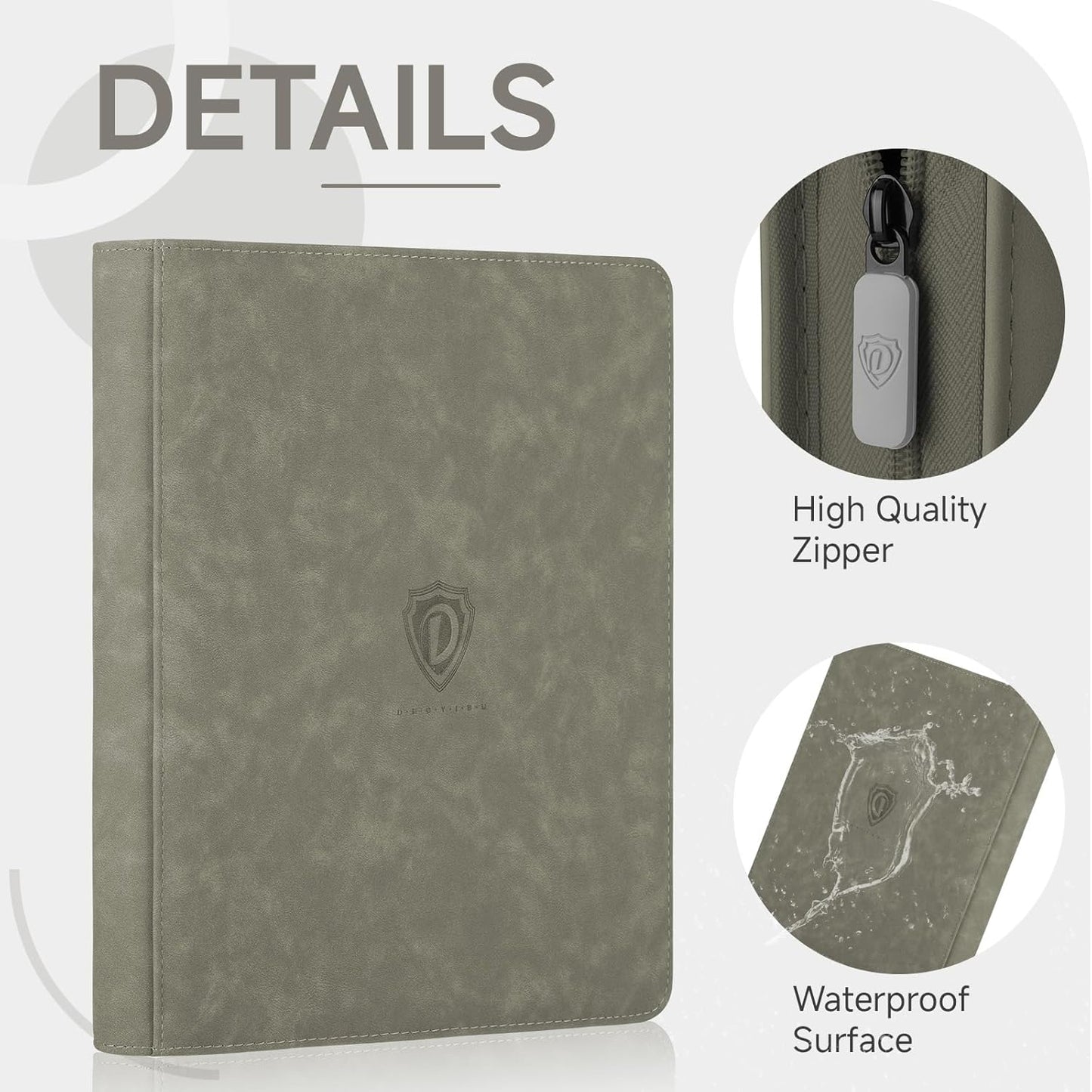 9 Pocket Card Binder,360 Pockets Trading Card Binder,Double Sided Pocket Collection Binder,Card Folder for MTG,TCG,Game Cards,Sport Cards,Grey