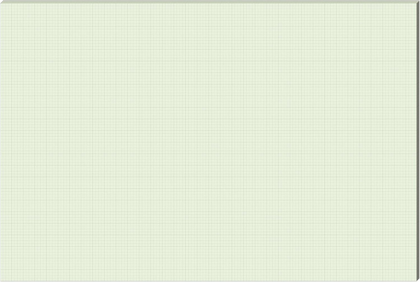 25 Sheet Graph Paper Pad 24" x 36" Large Graph 1" and 1/4" Ruled Grid Paper for Engineer Architect Designer Mathematician Draftsmen Sketch House Commercial Building Plan Drafting(Green)