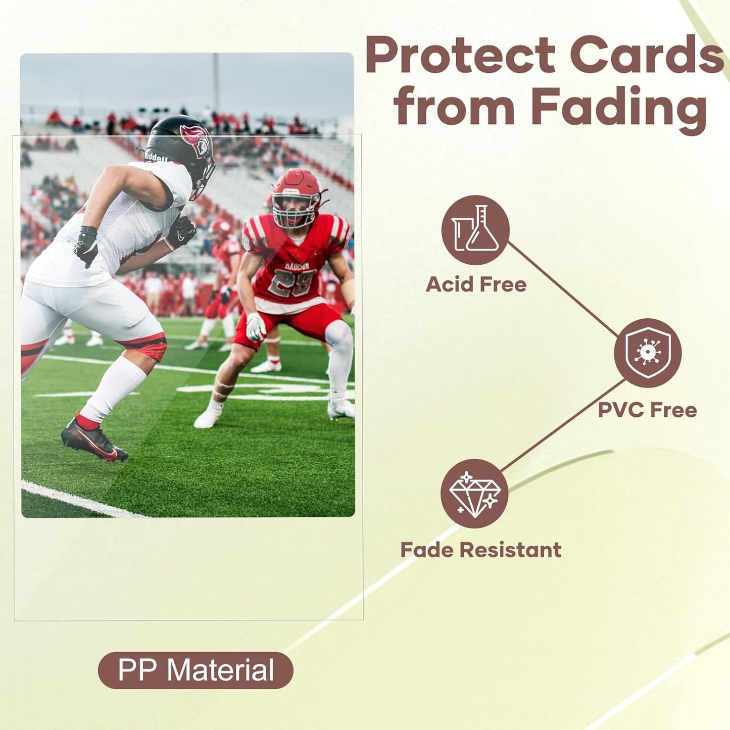 3000 Counts Card Sleeves, Clear Penny Sleeves for Trading Cards, Baseball Card Sleeves, Soft Trading Cards Sleeve Fit for MTG, TCG, Baseball Cards, Football Cards, Game Cards