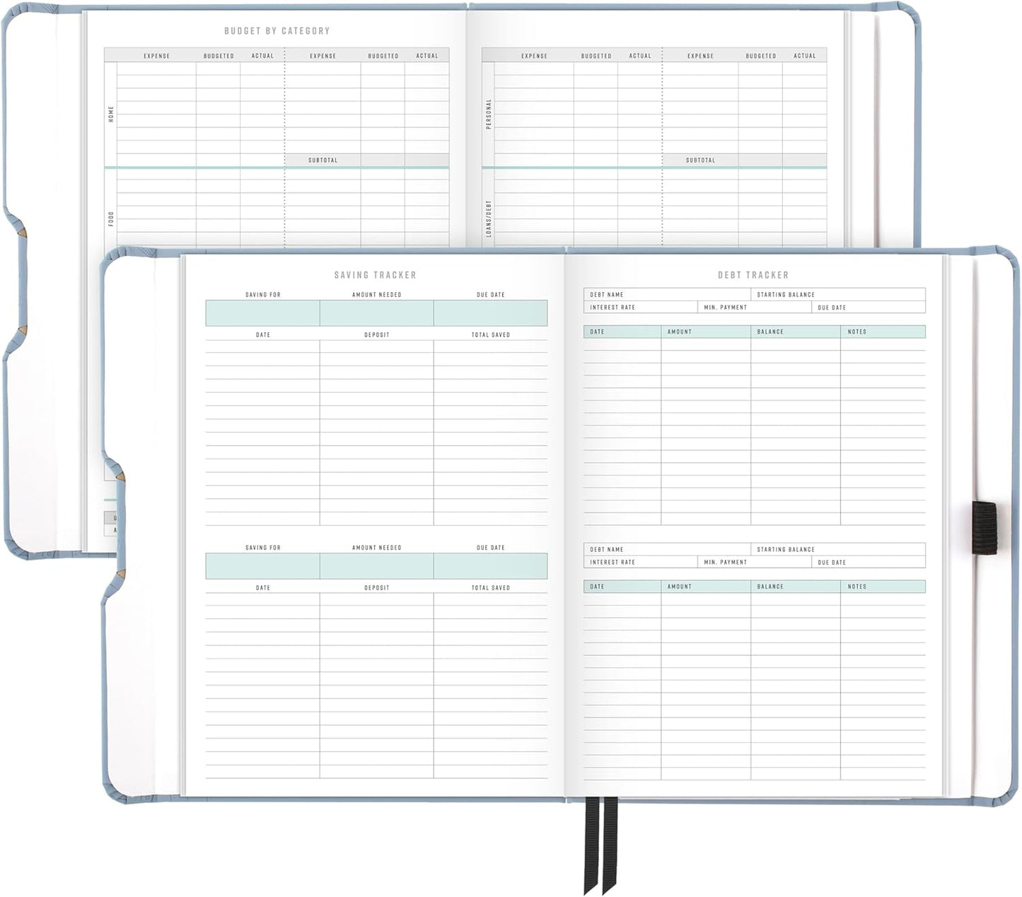 AT-A-GLANCE Foundation Budget Planner, Undated Weekly & Monthly Tracker, Expense and Savings Organizer, Hardcover, 5-3/4" x 8-1/4", Blue (FDB-200)