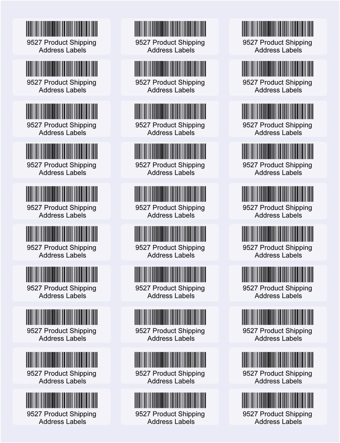 9527 Product 30 up 1 x 2-5/8 Sticker Labels Shipping Address Labels 1000 Sheets SKU Labels for Laser/Ink Jet Printer,Total 30000 Labels