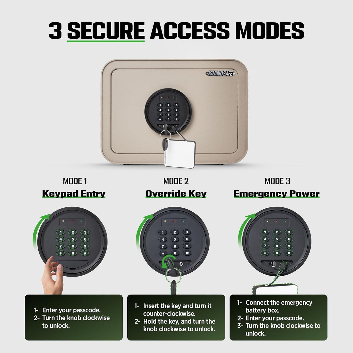 Home Safe Box, Digital Small Personal Safes, caja fuerte, Security Money Closet Electronic Lock Box with Keypad for Pistol Cash Jewelry, Document, Hotel, Dorm, Office (1.0cuft Sand)