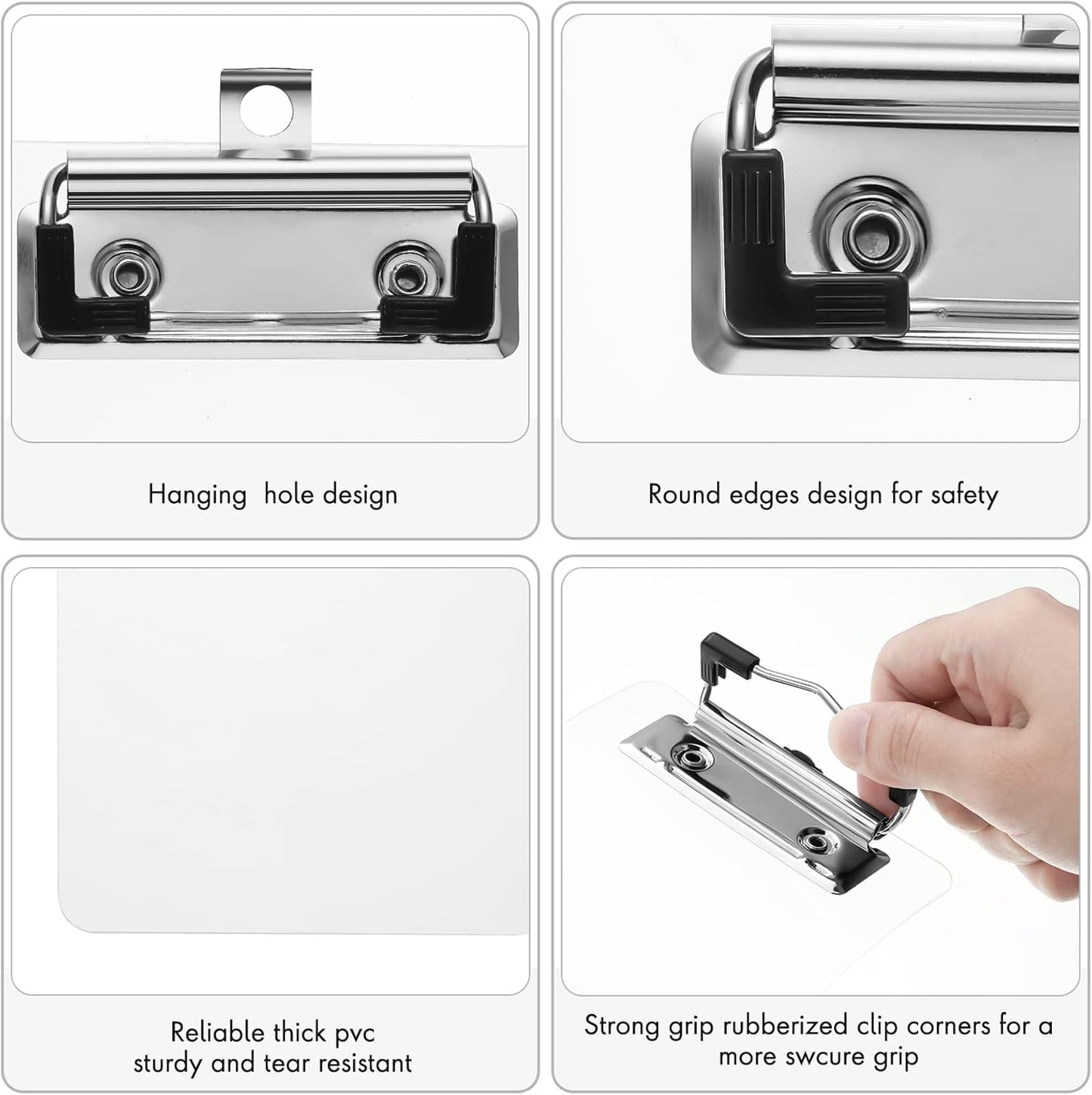 60 Pack Bulk Mini Clipboards 4 x 6 Inch Memo Small Clipboards Plastic Check Presenters for Restaurants Pocket Small Notepads Receipts Tickets for Office Cafe Shopping List(Clear)