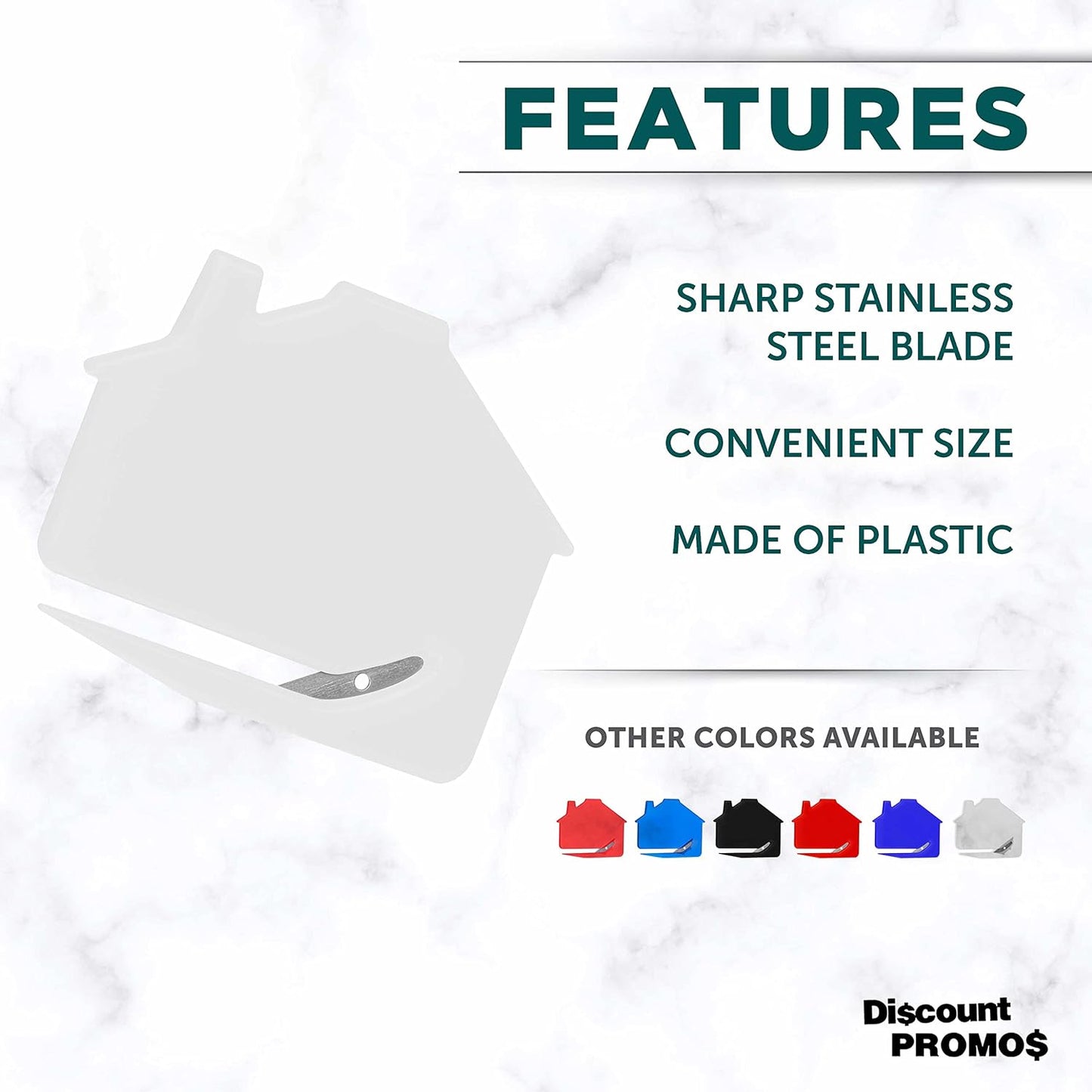 House Letter Openers Set of 10, Bulk Pack - Perfect for Home or Office - White