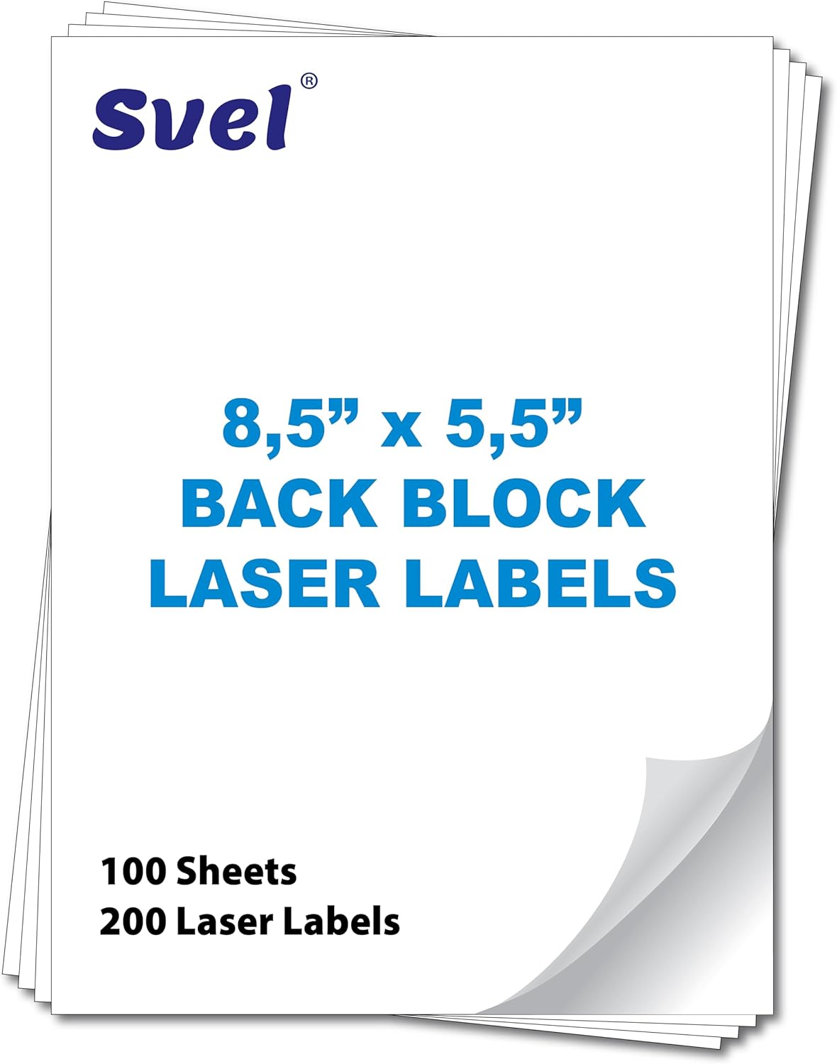 High-Opacity Blockout Shipping Labels – Half Sheet 5.5" x 8.5" – Cover Old Barcodes & Addresses – Laser & Inkjet Printable – Bulk Pack (100 Sheets/ 200 Labels)