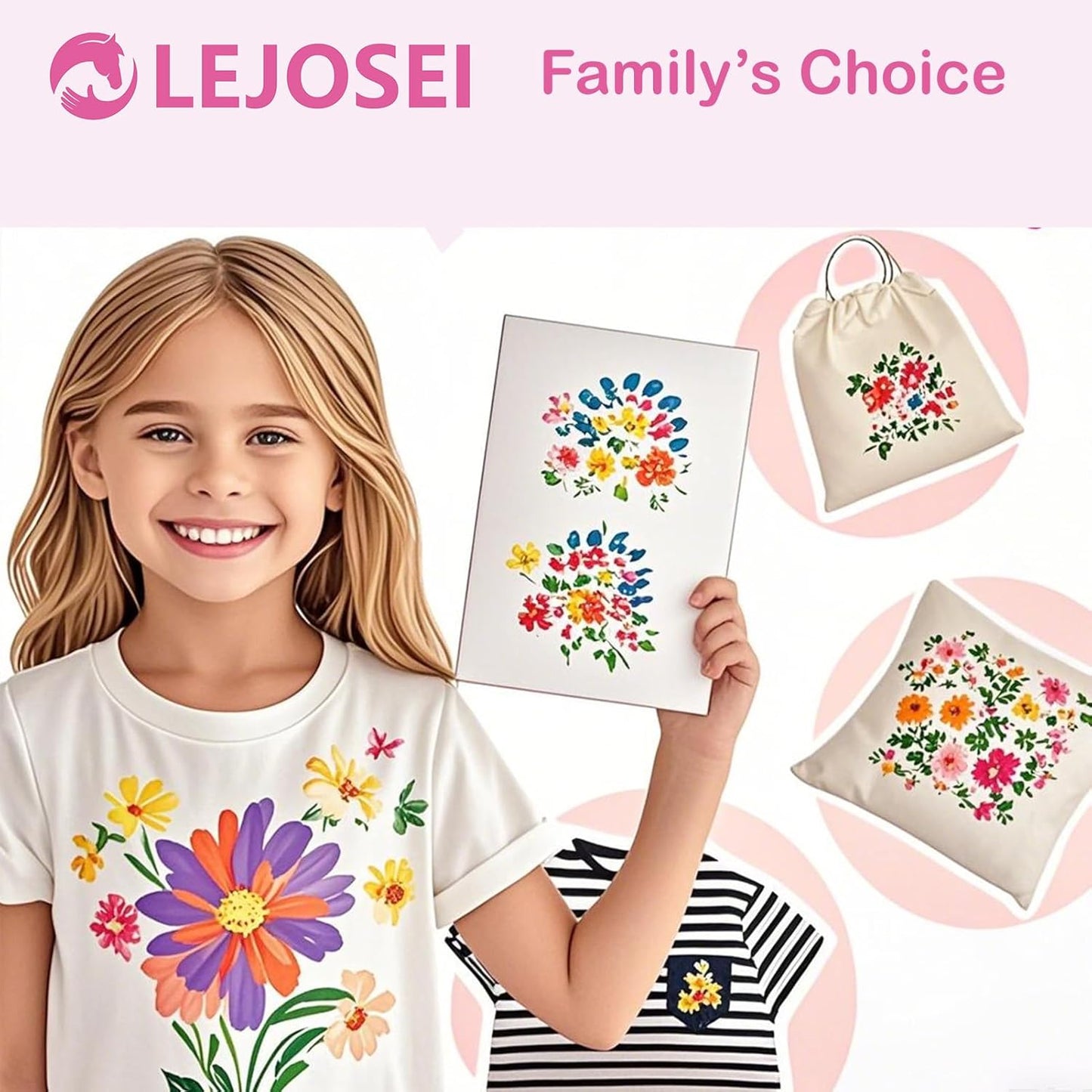 Heat Transfer Paper for Inkjet & Laserjet Printer (20 Sheets 8.5"x11", Light 3.0), Wash Durable, Long Lasting Printable HTV Infusible Ink Transfer Sheets, Vinyl Iron on Fabric Printer Paper