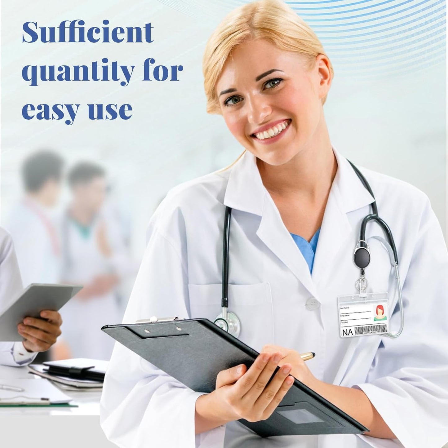 Honoson 110 Pcs Black Heavy Duty Retractable Badge Reels Batch ID Badge Holder Retractable Clip Bulk Key Holder with Ring for Office Worker Employee Doctor Nurse Gifts