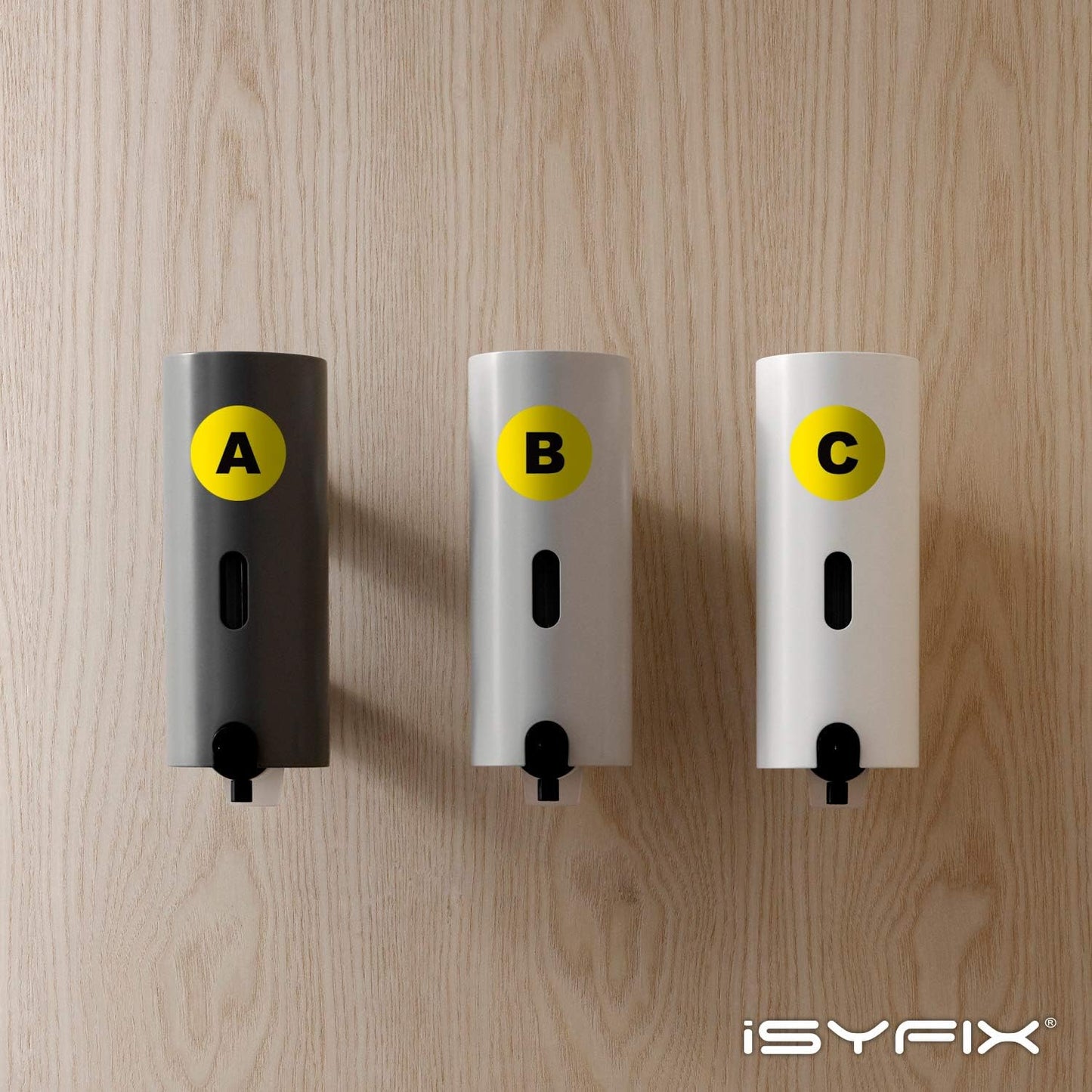 iSYFIX Yellow Vinyl Letters Stickers - 1.5 inch Self-Adhesive, A to Z, 4 of Each Letter - Premium Decal Indoor & Outdoor, For Inventory, Storage, Organizing, Alphabet for Boxes, Toolbox, Lockers