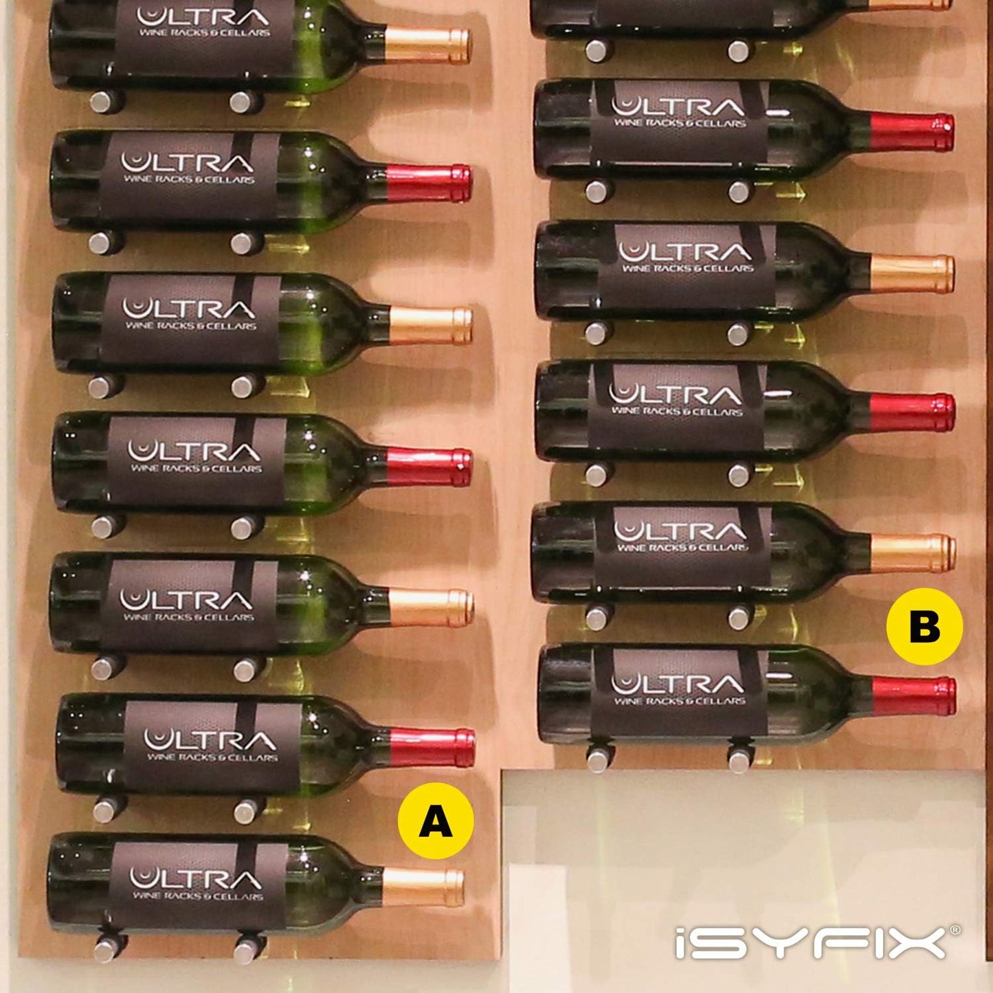 iSYFIX Yellow Vinyl Letters Stickers - 2 inch Self-Adhesive, A to Z, 4 of Each Letter - Decal for Indoor & Outdoor, For Inventory, Storage, Organizing, Alphabet for Boxes, Toolbox, Lockers & More