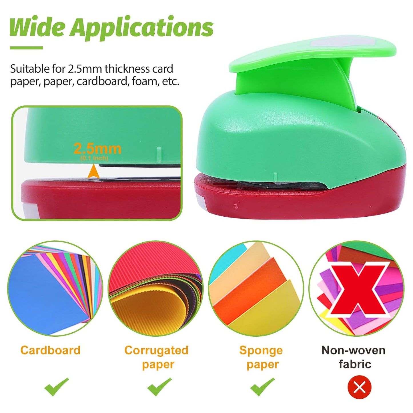 Hexagon Paper Punch, 1 Inch Hexagon Punches for Paper Crafts, Hole Punch for Making Scrapbook Layout, Memory Books, Wedding Cards, Journals, Gift Tags, Homemade Confetti