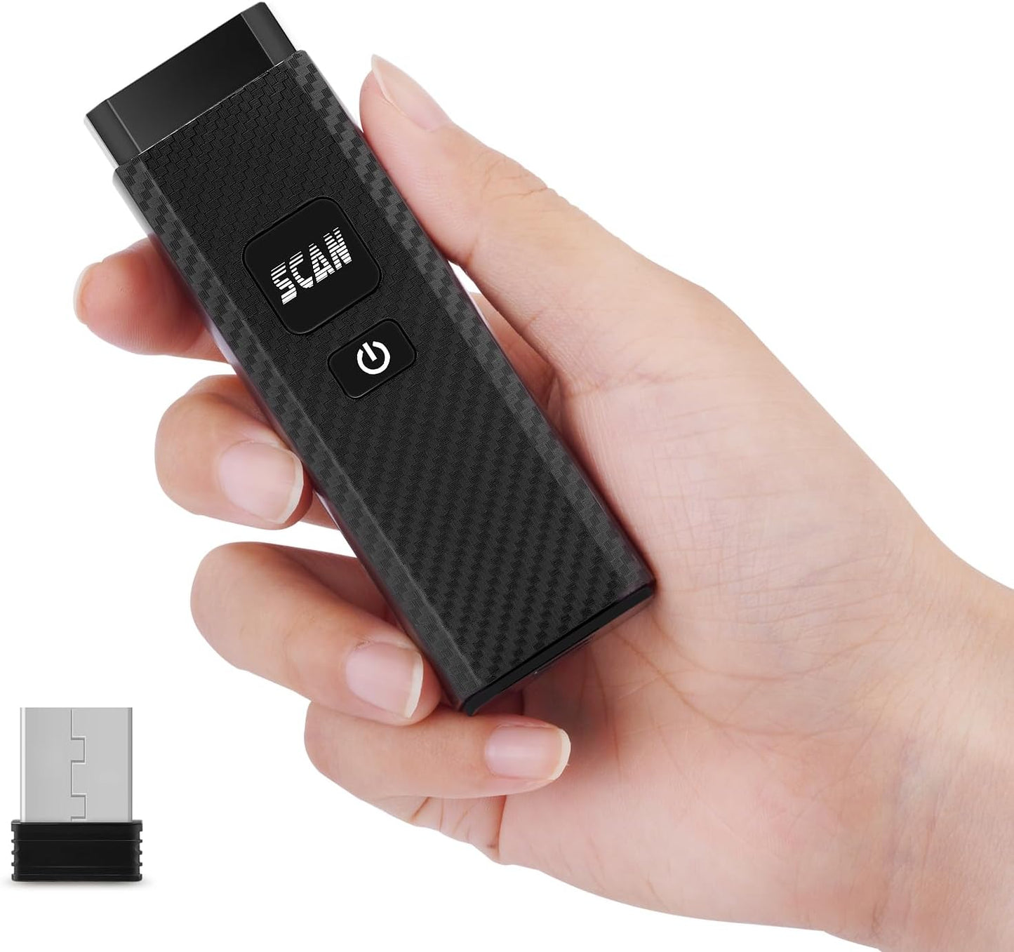 Bluetooth Barcode Scanner, ONEWSCAN Portable 1D 2D PDF417 Wireless Bar Code Scanners Support USB & Bluetooth & Wireless Connection Barcode Reader for Windows, Android, iOS, Tablets