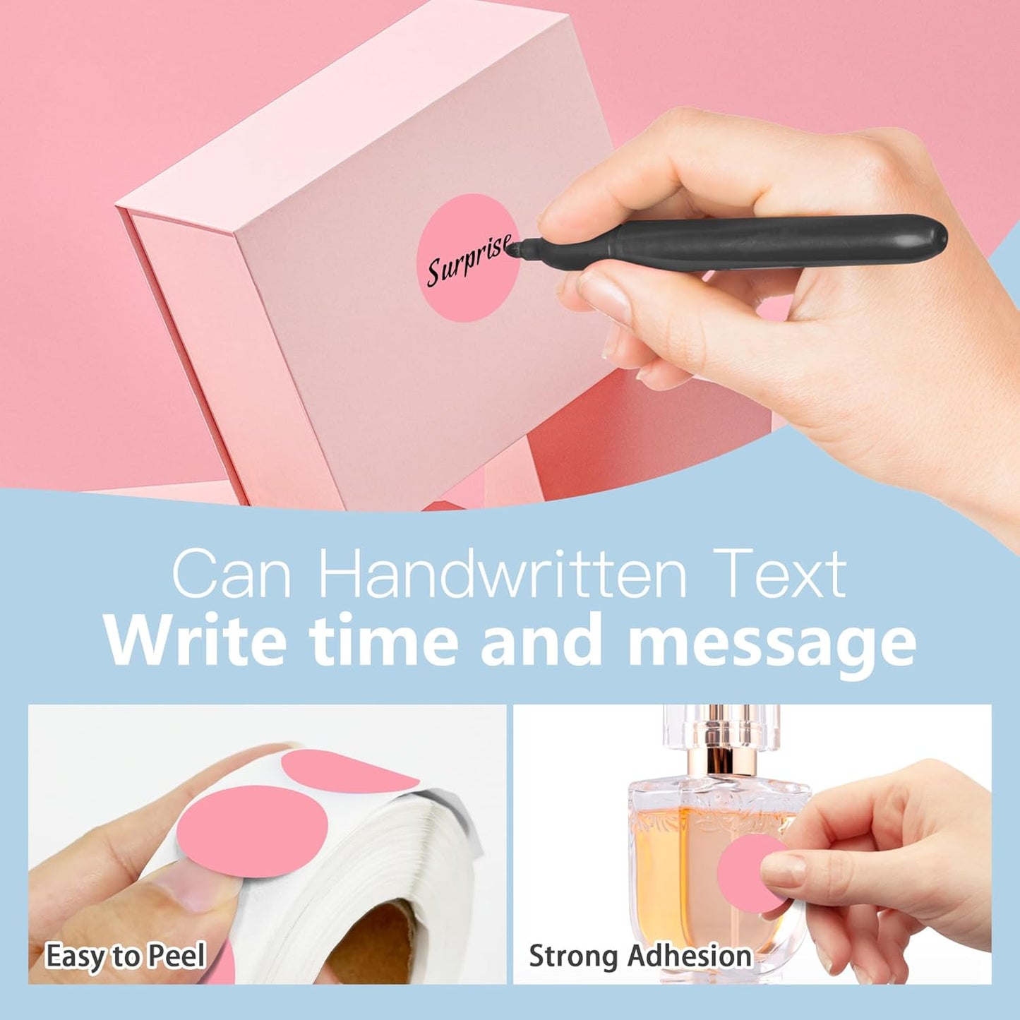 1 Inch Round Color Coding Labels, 1000 PCS Per Roll Pink Color Coded Dot Stickers, Round Color Dot Labels for Organizing, Filing, and Storage