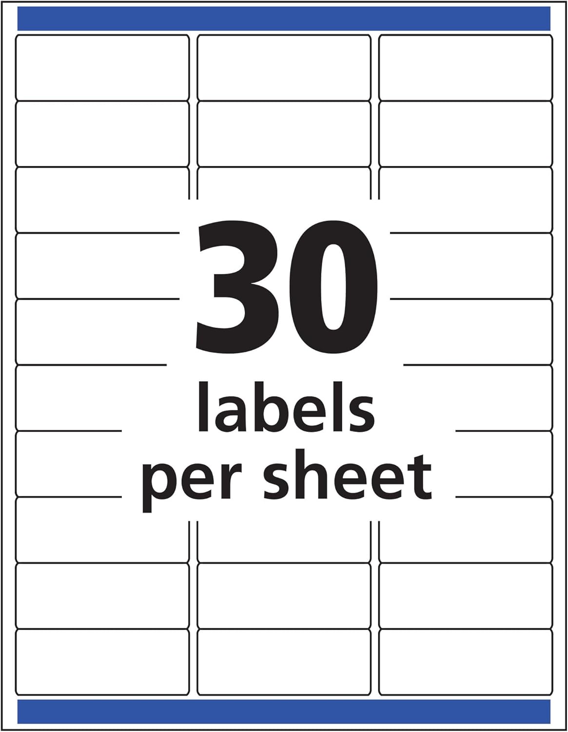 Avery Matte Clear Address Labels, Sure Feed Technology, Inkjet, 1" x 2-5/8", 750 Labels, 5 Packs (8660)