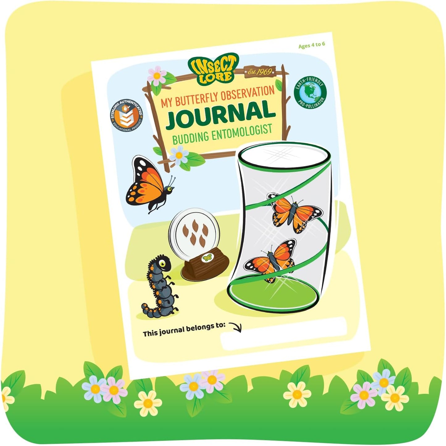 Insect Lore Raise and Release Butterfly Garden Kit – Caterpillar Habitat with redeemable Voucher – STEM-accredited Butterfly Growing Kit for Kids, Classrooms, and Homeschool Learning