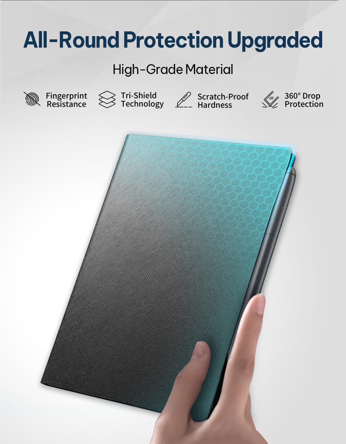 Black Protective Folio Case for iFLYTEK 8.2" AINOTE Air 2 Note-Taking E-Ink Tablet (Black Case)