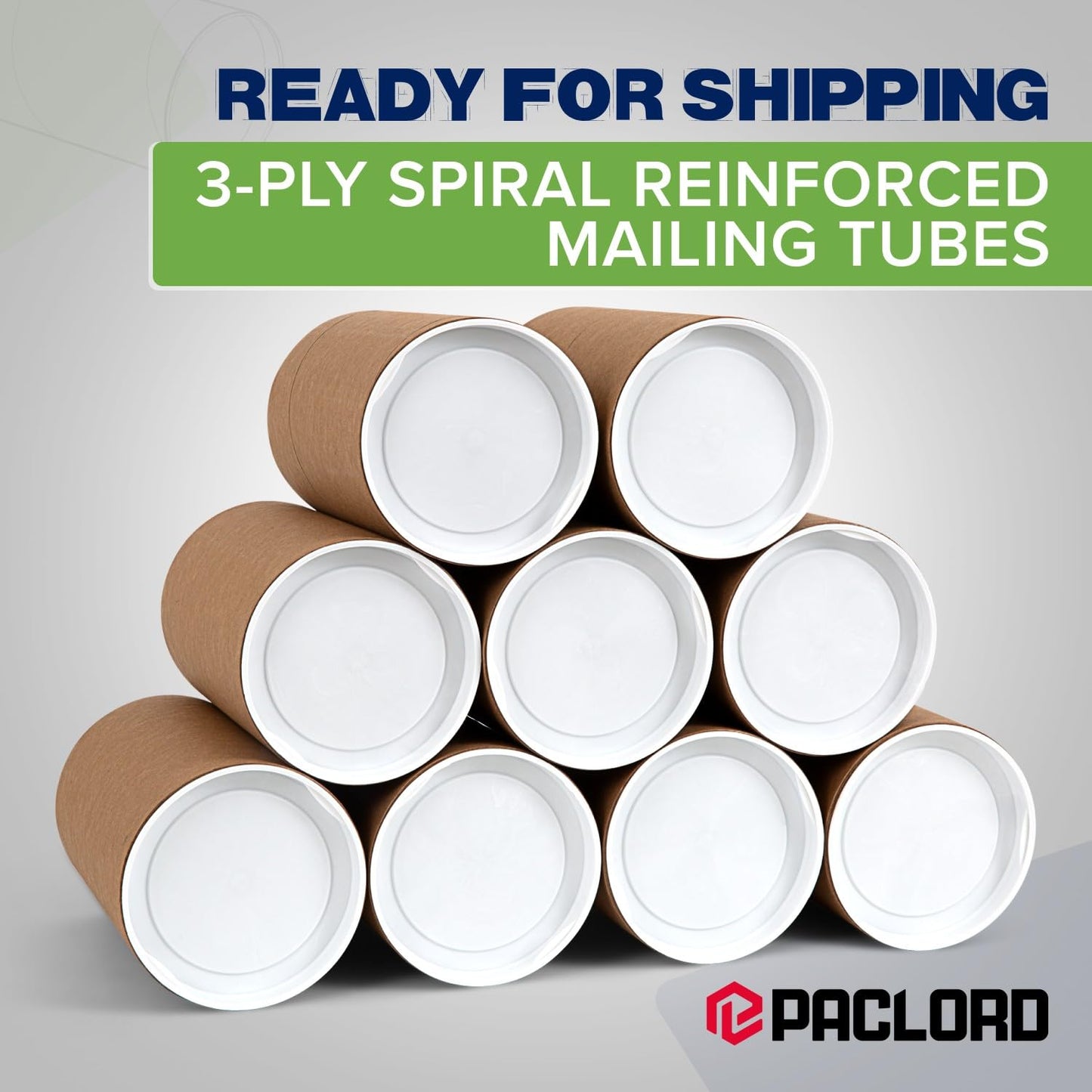 3" x 6" Reinforced Kraft Paper Mailing Tubes, Pack of 4 Tubes with 2 Caps Each – USPS Approved Poster Tube – Made in USA Cardboard Tube for Shipping and Storing Posters, Prints, Artwork, or Documents