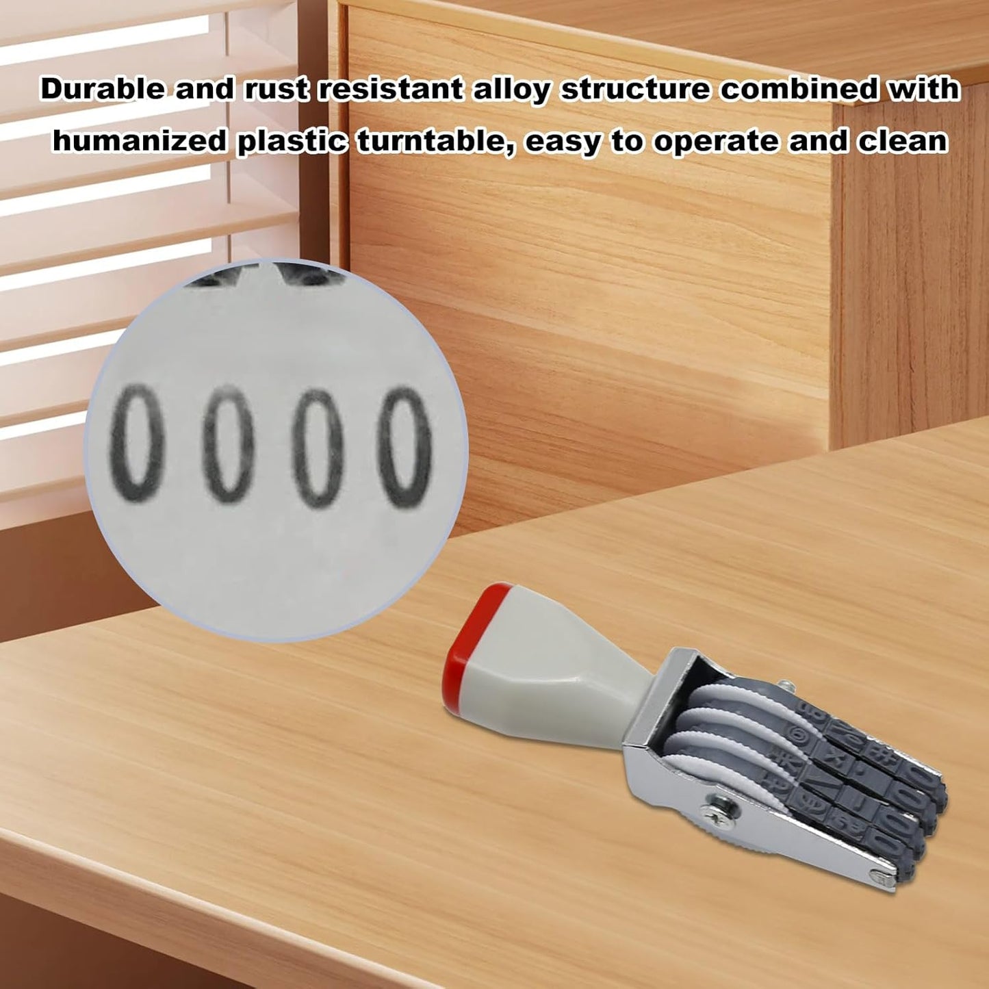 4 Digit Number Stamp,Adjustable Digit Rubber Changeable Number Stamp Numerical Stamp Multi- Functional Creative Price Tag Rotating Number Symbol Business