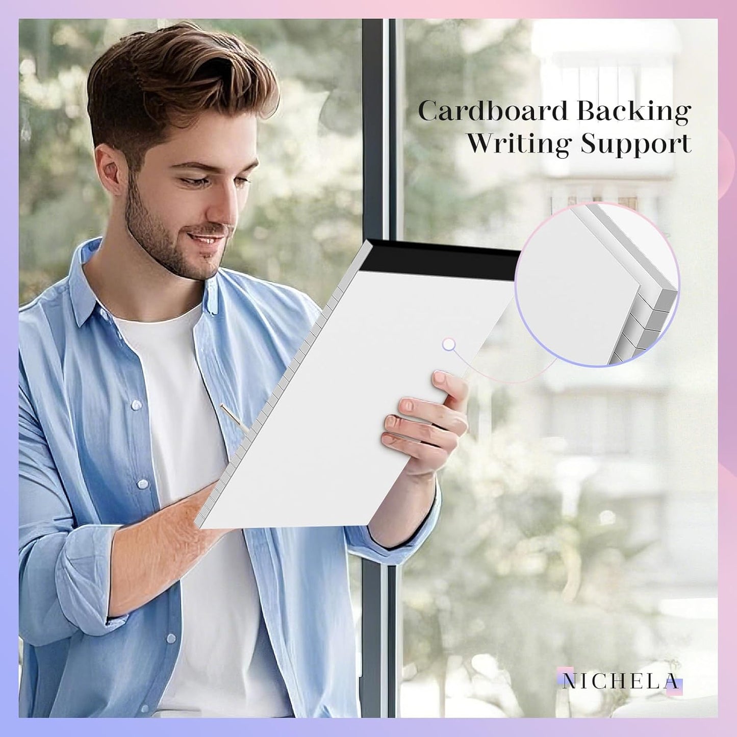 4 Pack Legal Pads 8.5 x 11 White Note Pads 8.5 x 11 Notepad Micro Perforated Writing Pads Lined Paper Pads Wide Ruled Pad of Paper 30 Sheets Notebook for To-Do Lists, School & Office Supplies