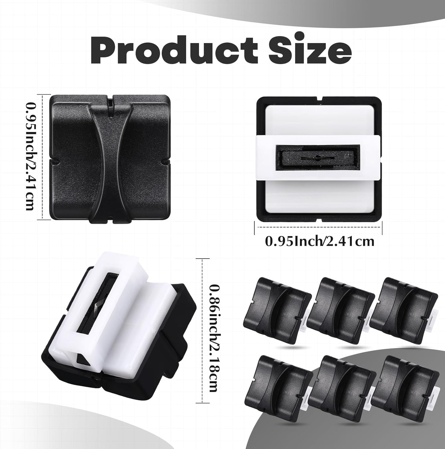 Honoson 6 Pieces Paper Cutter Replacement Blades Paper Trimmer Blades Refill Craft Cutting Replacement Blades for A4 Cutter(Black)