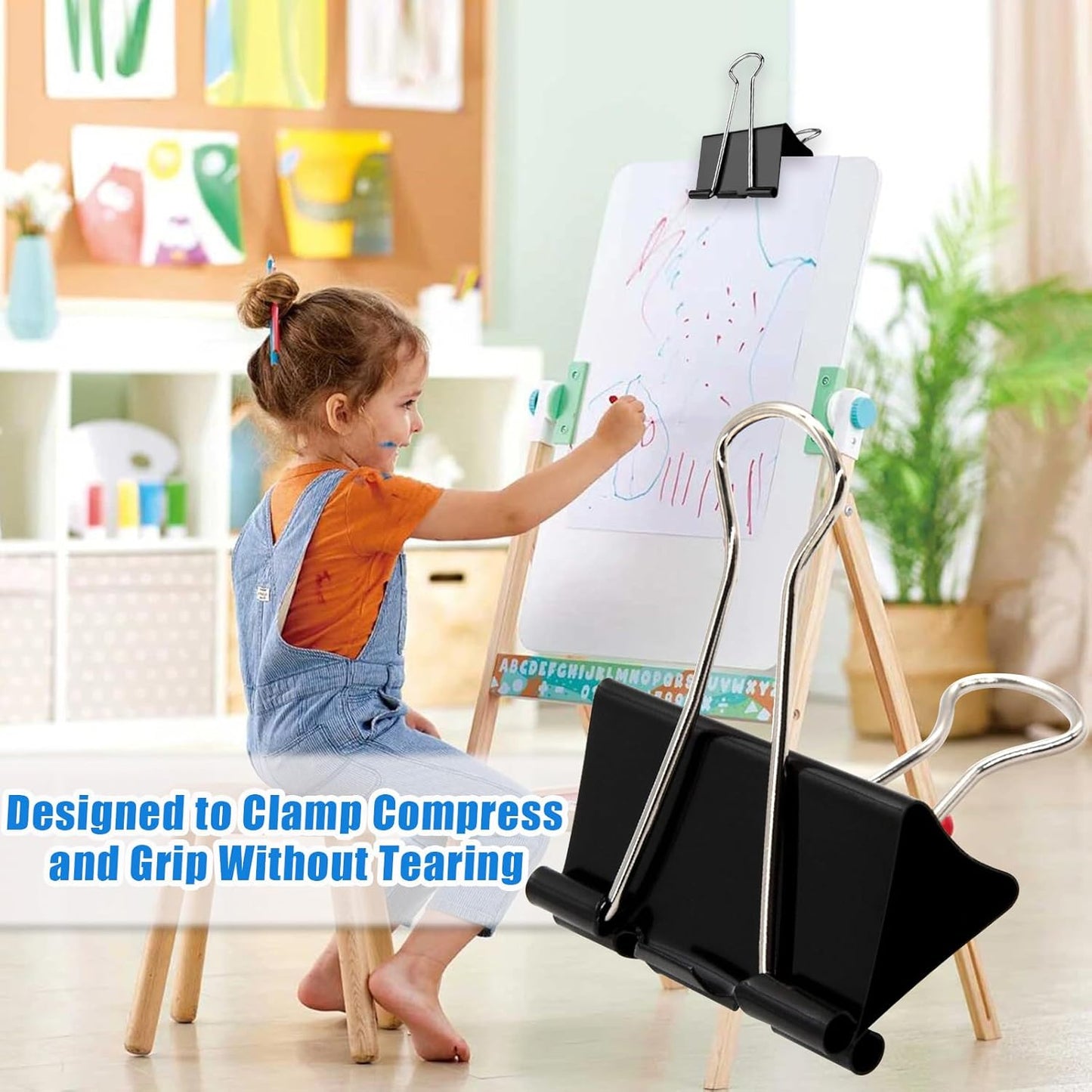 3 Inch Jumbo Binder Clips(12 Pack), Extra Large Binder Clips Heavy Duty Paper Clamps for Office and Home Supplies, Black