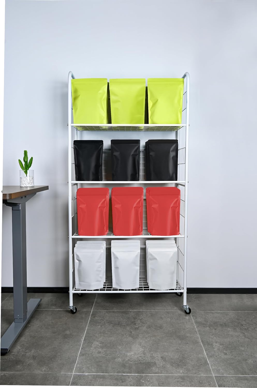 100 Pack Resealable Stand Up Bags,Smell Proof Pouch Sealable Foil Pouch Bags for Packaging (Red, 3.5" x 5.1")