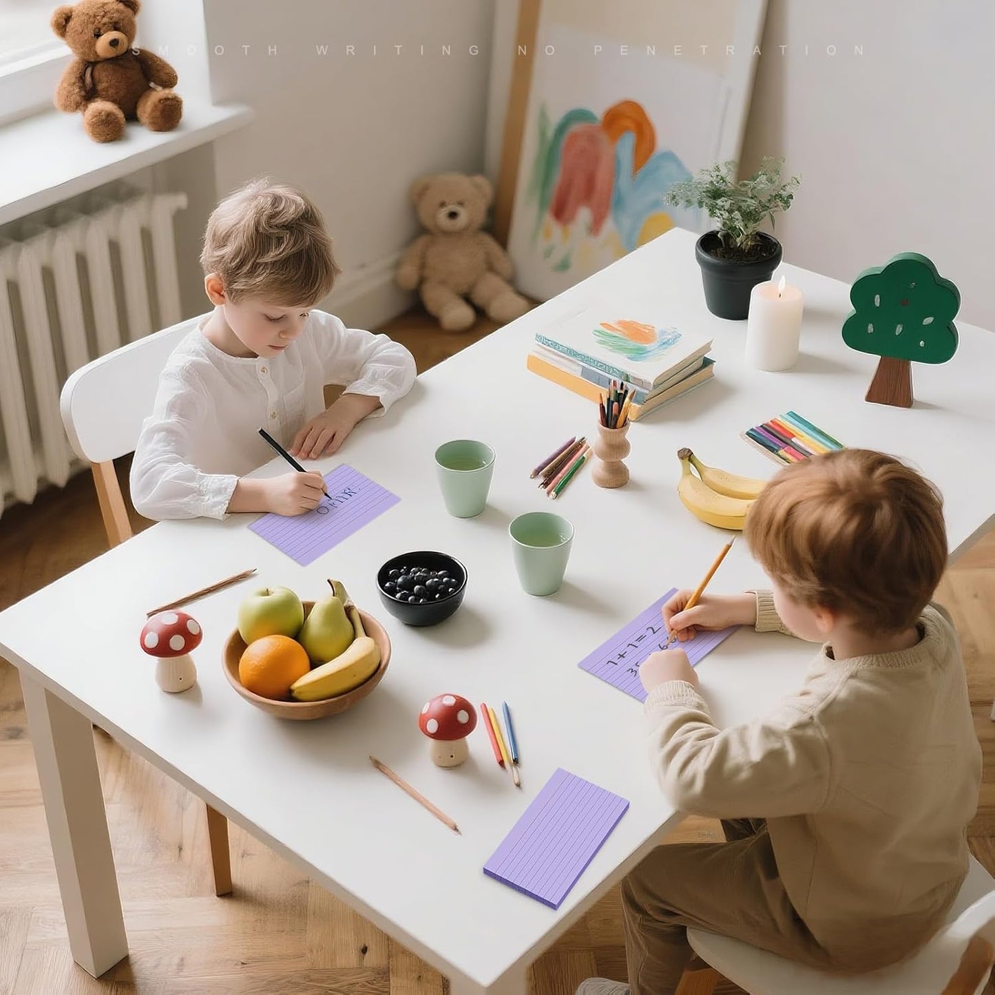 600 Count Index Cards 3 x 5 Inch Purple Lined Flash Cards Ideal for Studying and To-do-List, Portable Note Cards Taking for Students and Teachers, Flash Card Styled for Home, Office or School Use