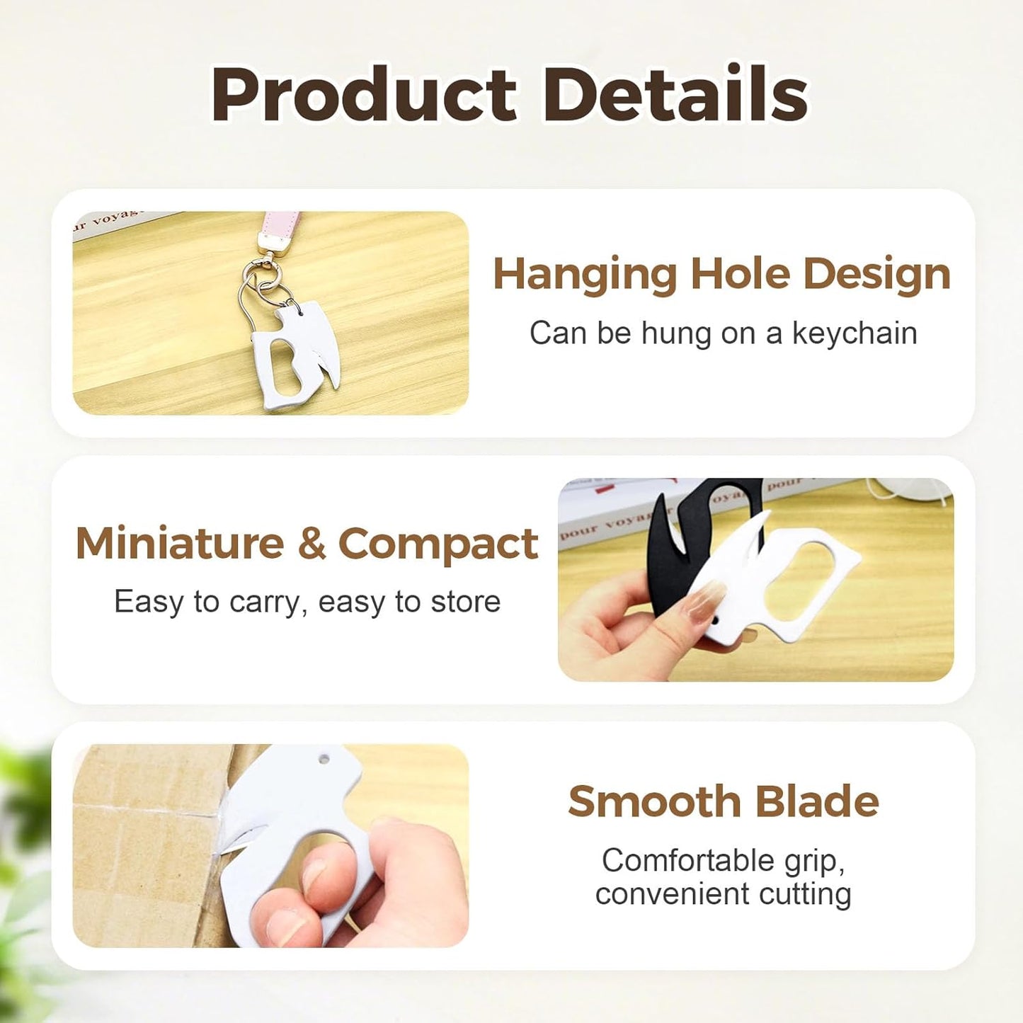 Envelope Opener, New Upgrade Envelope Opener Slitter with Concealed Blade, Envelope Opener for Office, Wrapping Paper Cutter Package Opener Tool (6 PCS)