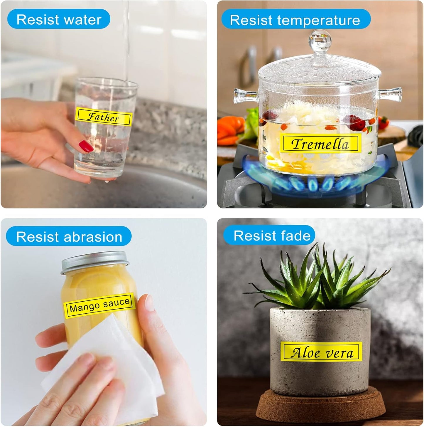 3P Ptouch TZe Yellow Tape 12mm Replacement for Brother Label Tape Yellow TZe-631 12mm 0.47" Laminated,Compatible with Brother Ptouch Label Maker PT-D210 PT-H100 PT-D600 PTD400