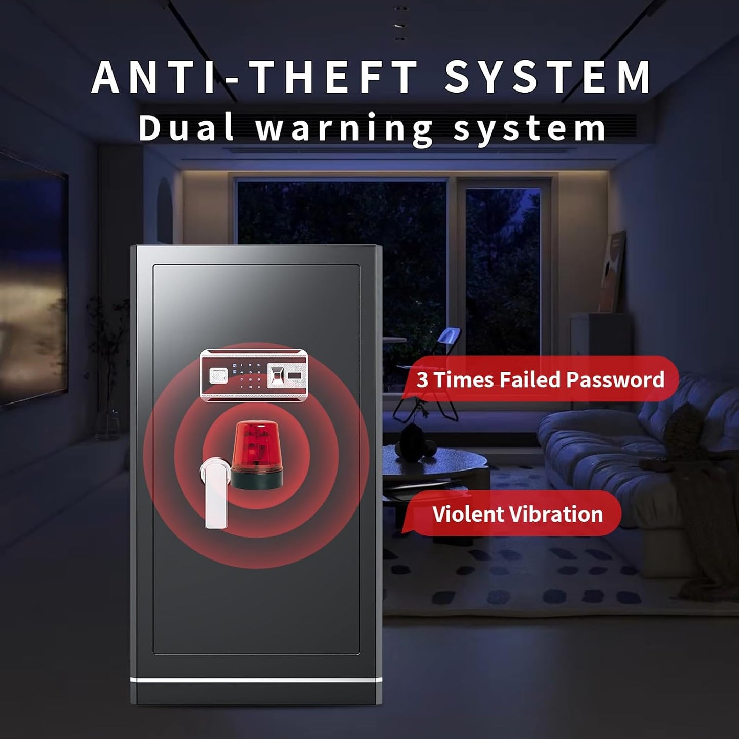 8.1 Cuft Large Home safe,Digital Security Fireproof Safe with Fireproof Waterproof Bag,Personal Document Safe with Programmable Keypad,Built-In Drawers and Removable Dividers for Money Documents