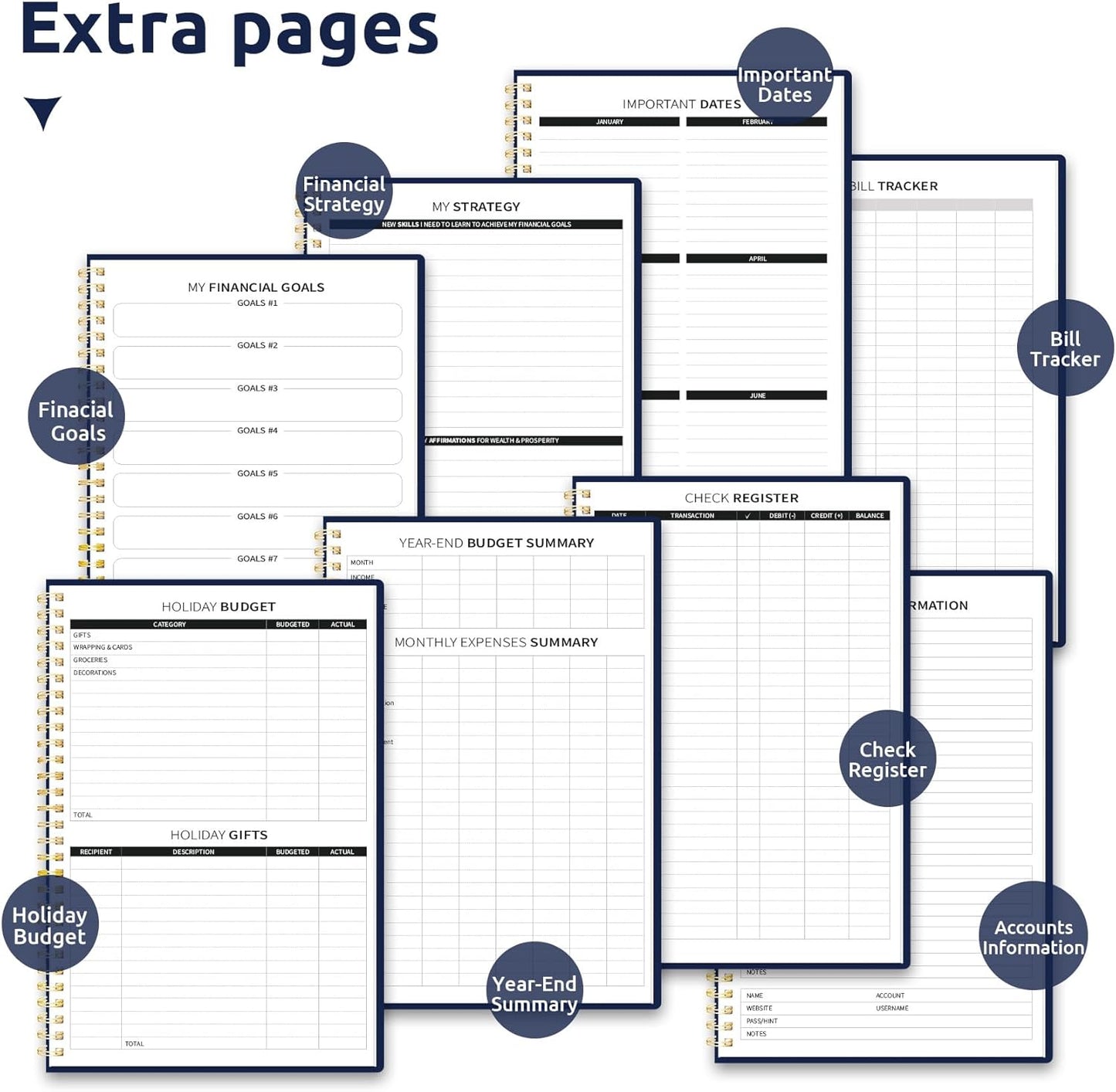 Aesthetic Budget Planner - Monthly Finance Planner with Expense Tracker Notebook, Undated Bill Organizer to Manage Your Finances, Account Book with Colorful Pattern-Starlit Peaks