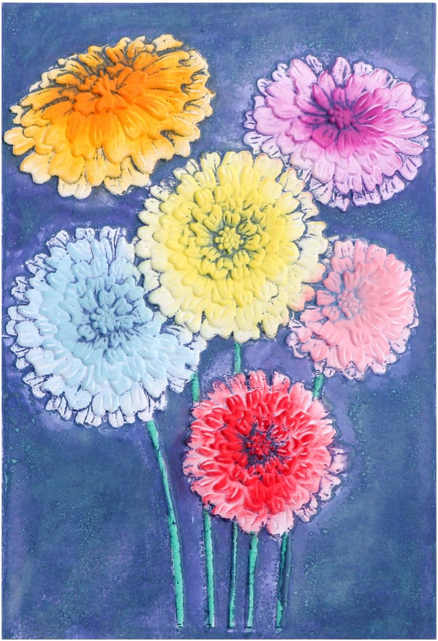 BAOFALI 3D Embossing Folders Chrysanthemum, Hydrangea Textured for Card Making,Embossing Template Paper Card Embossing Stencil for DIY Scrapbooking Photo Album Card Paper Craft Decoration