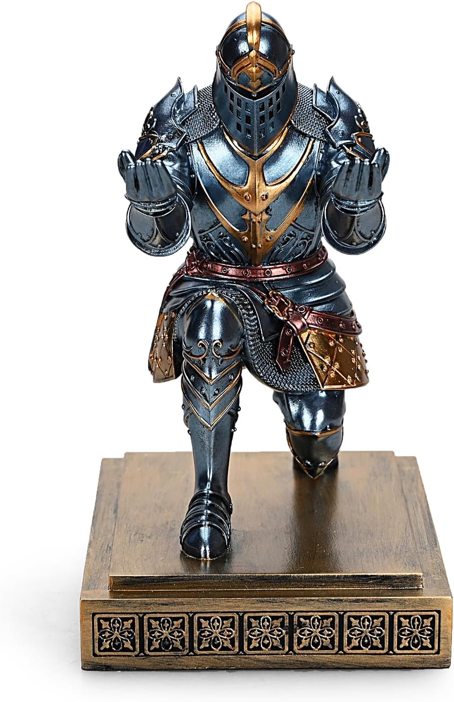 King's Guard Knight Pen Holder Pen Stand Desk Organizers and Accessories Resin Pencil Holder as Gift for Office and Home (Blue)