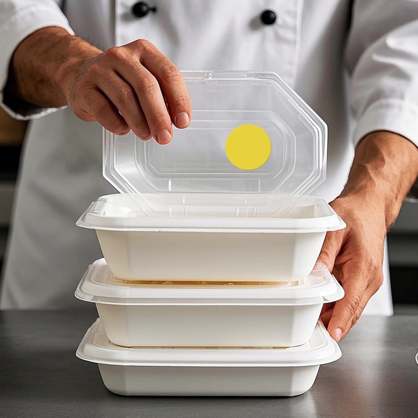 500 PCS Colored Dot Stickers 2 Inch Vinyl Yellow Circle Labels Removable Waterproof Color Coding Round Floor Sticker for Inventory School Marking Organization