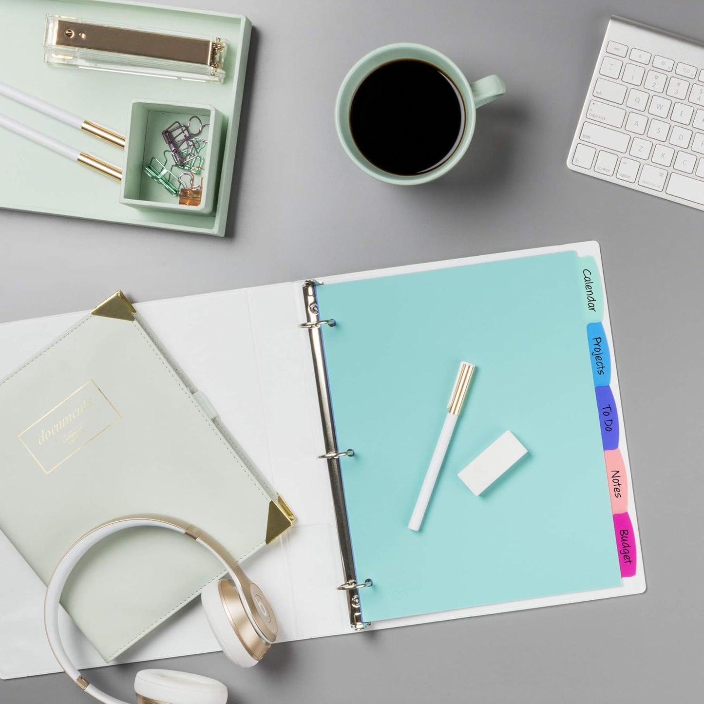 Avery Write & Erase Dividers for 3 Ring Binders, 5 Tabs per Set, Multicolor Big Tabs, Pastels, Binder Dividers Great for Organizing Reports, Projects, and More (16270)