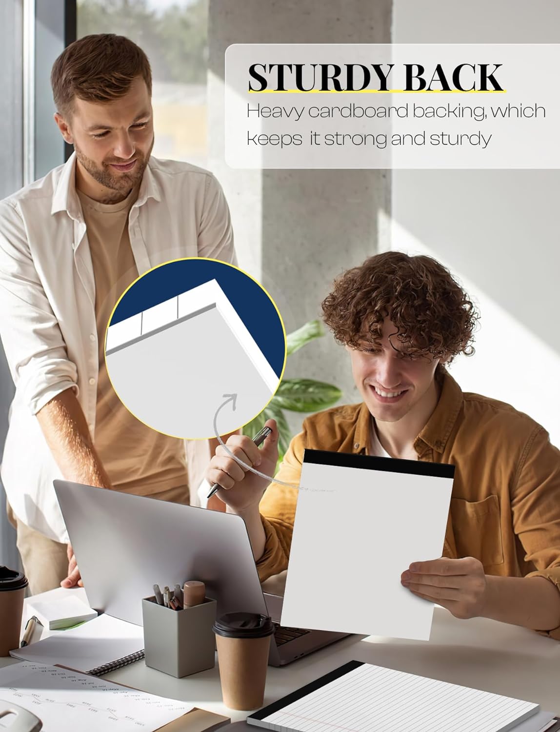 3 Pack Legal Pads 8.5 x 11 White Notepads Paper Tablets- Note Pads 8.5 x 11 Wide Ruled Pads of Paper, Writing Pads 8.5 x 11, Lined Paper Pads 8.5 x 11, Legal Notepads 8.5 x 11 In with 30 Sheets/Pad