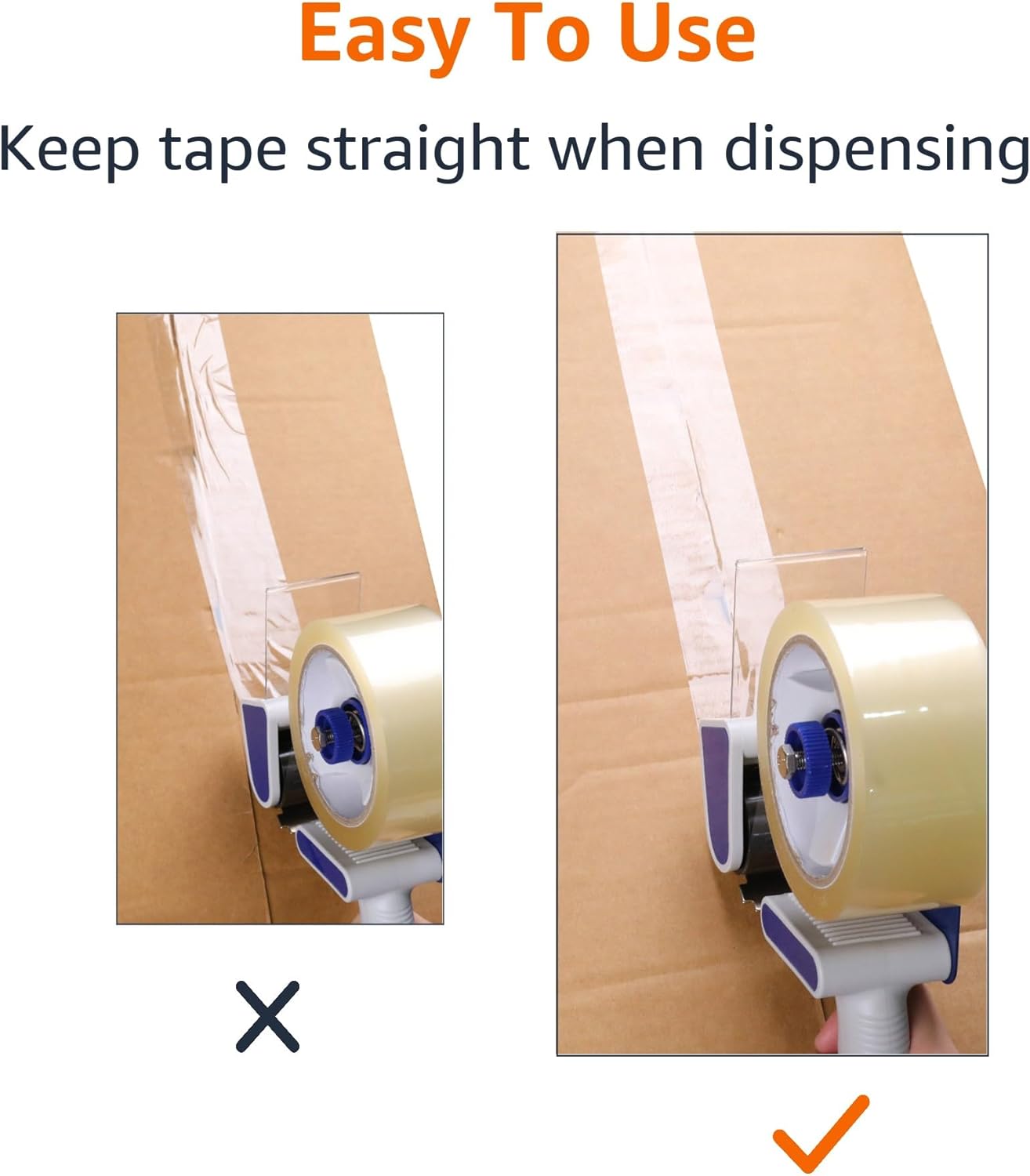 Amazon Basics Packaging Tape Dispenser Gun, Easy-to-Use, 3-Inch Inner Paper Core, for 1.88-Inch Wide Packing Tape