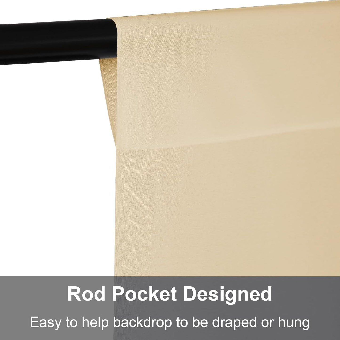 Joccun 8X10FT Champagne Backdrop Background for Photography,Polyester Backdrop Curtain Background Screen for Photography,Photoshoot,Video Recording,Studio(8X10ft,Champagne)