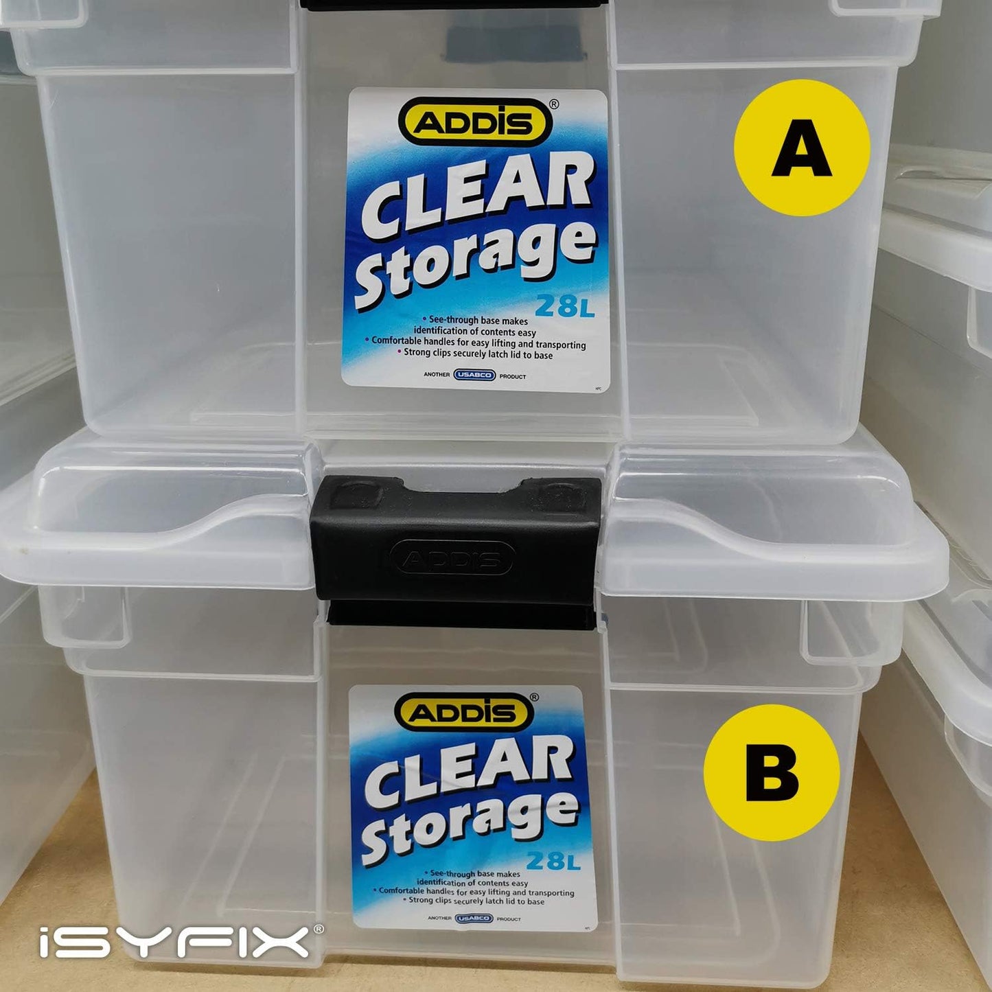 iSYFIX Yellow Vinyl Letters Stickers - 2 inch Self-Adhesive, A to Z, 4 of Each Letter - Decal for Indoor & Outdoor, For Inventory, Storage, Organizing, Alphabet for Boxes, Toolbox, Lockers & More