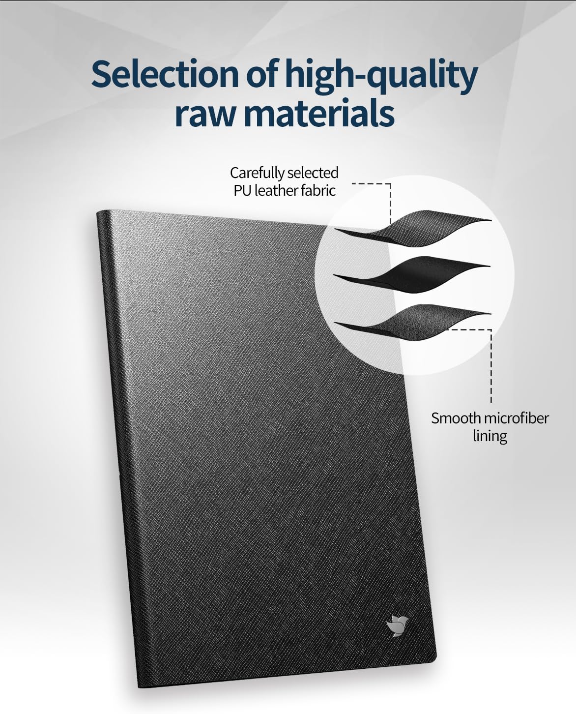 Black Protective Folio Case for iFLYTEK 8.2" AINOTE Air 2 Note-Taking E-Ink Tablet (Black Case)